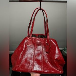 Vintage~ Beautiful RED Leather COACH purse